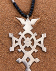 Collar Tuareg de plata de ley 925 y ónix