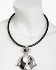 Collar Tuareg de plata de ley 925 y onix
