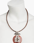 Collar Tuareg de plata de ley 925 y ágata