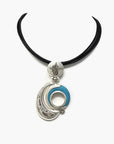 Collar Tuareg de plata de ley 925 y turquesa