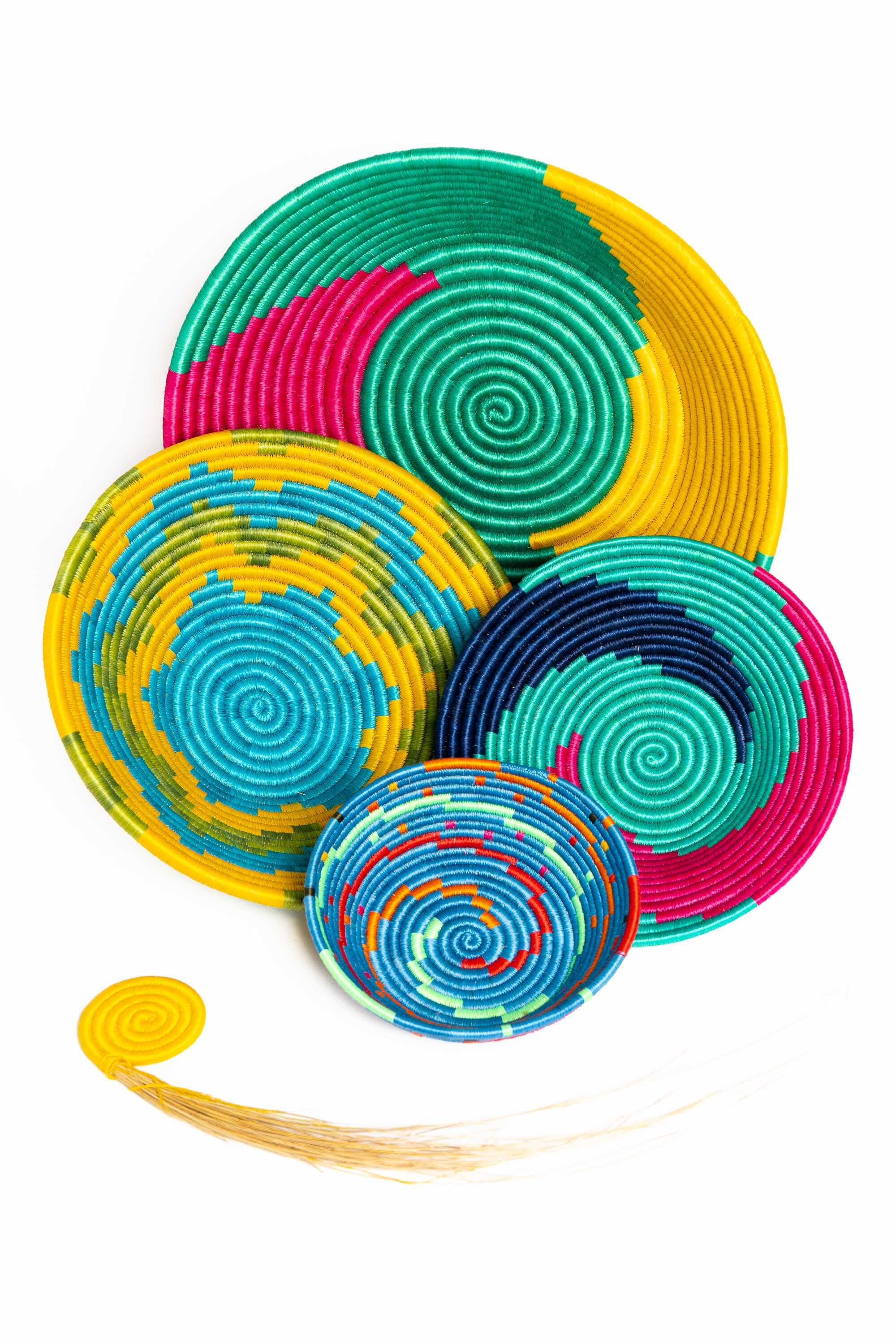 Centro de mesa en paja y fique