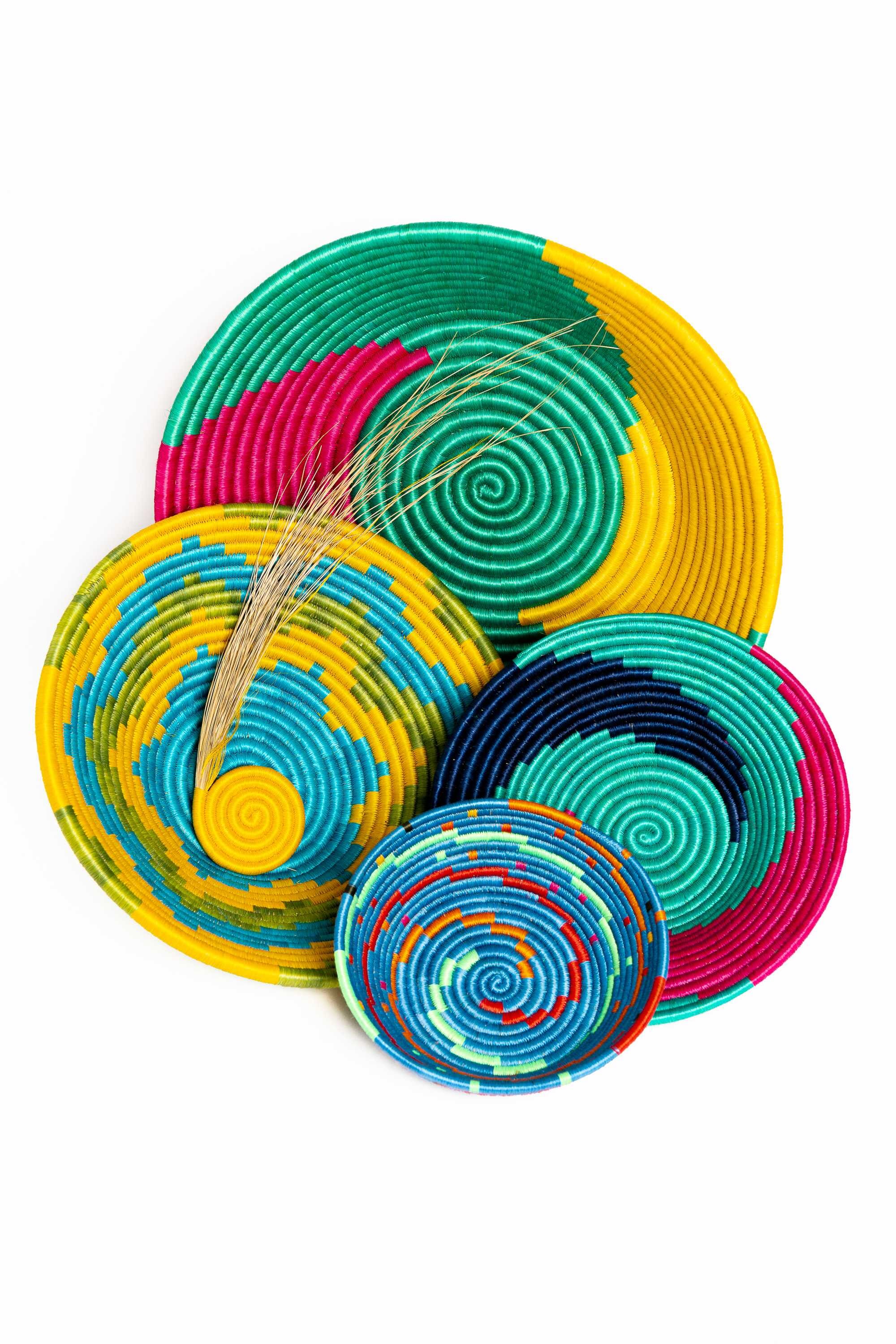 Centro de mesa en paja y fique