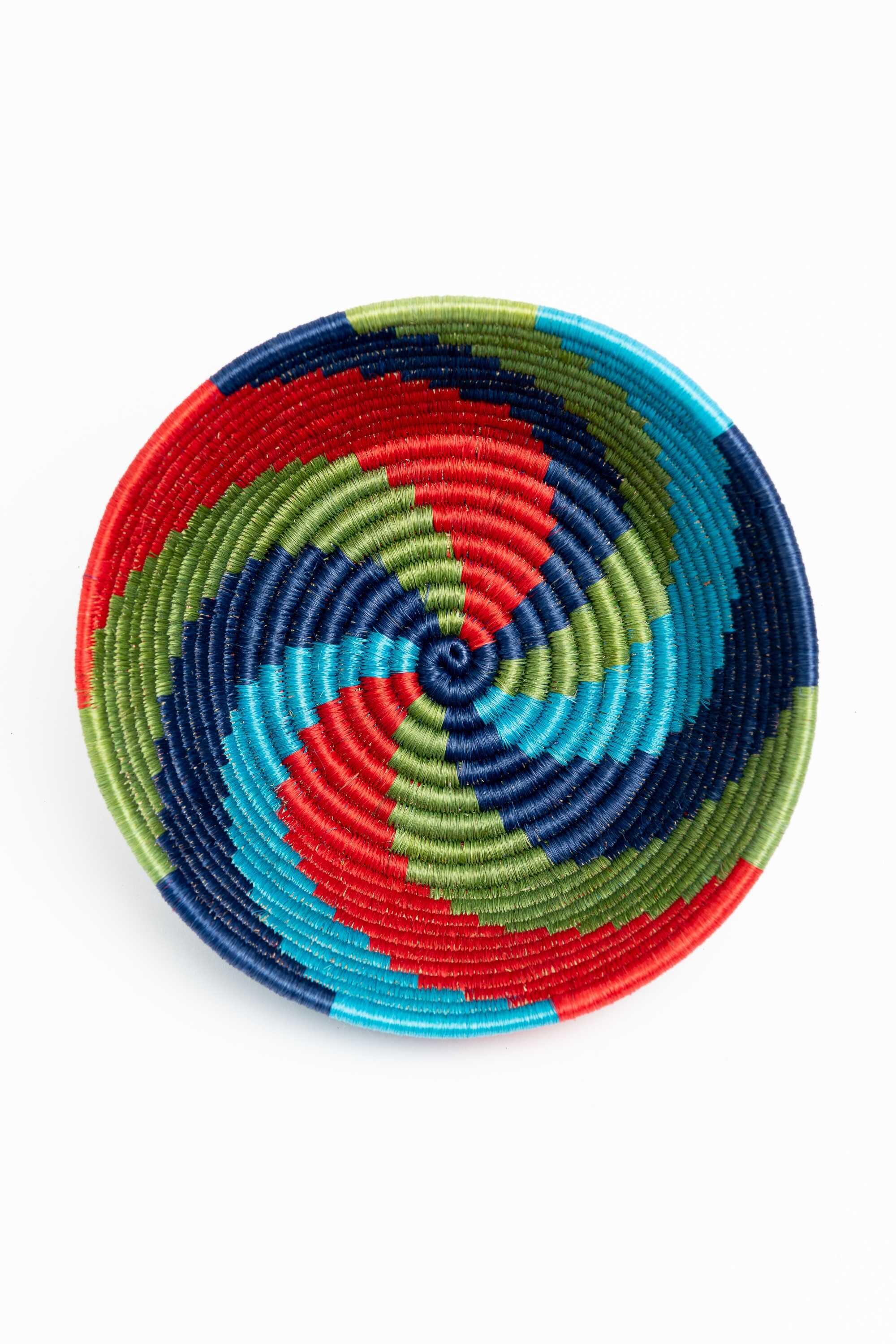 Panera o cesto en paja y fique