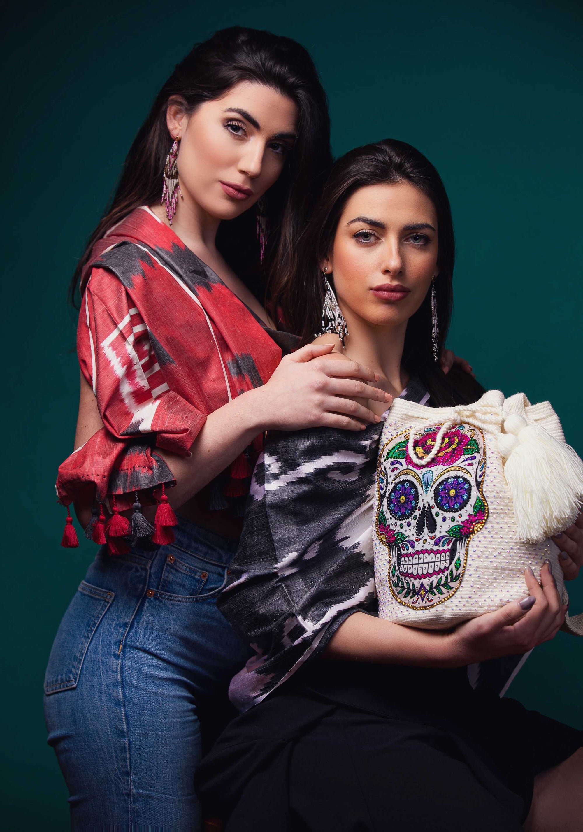 Fular de seda  en telar manual