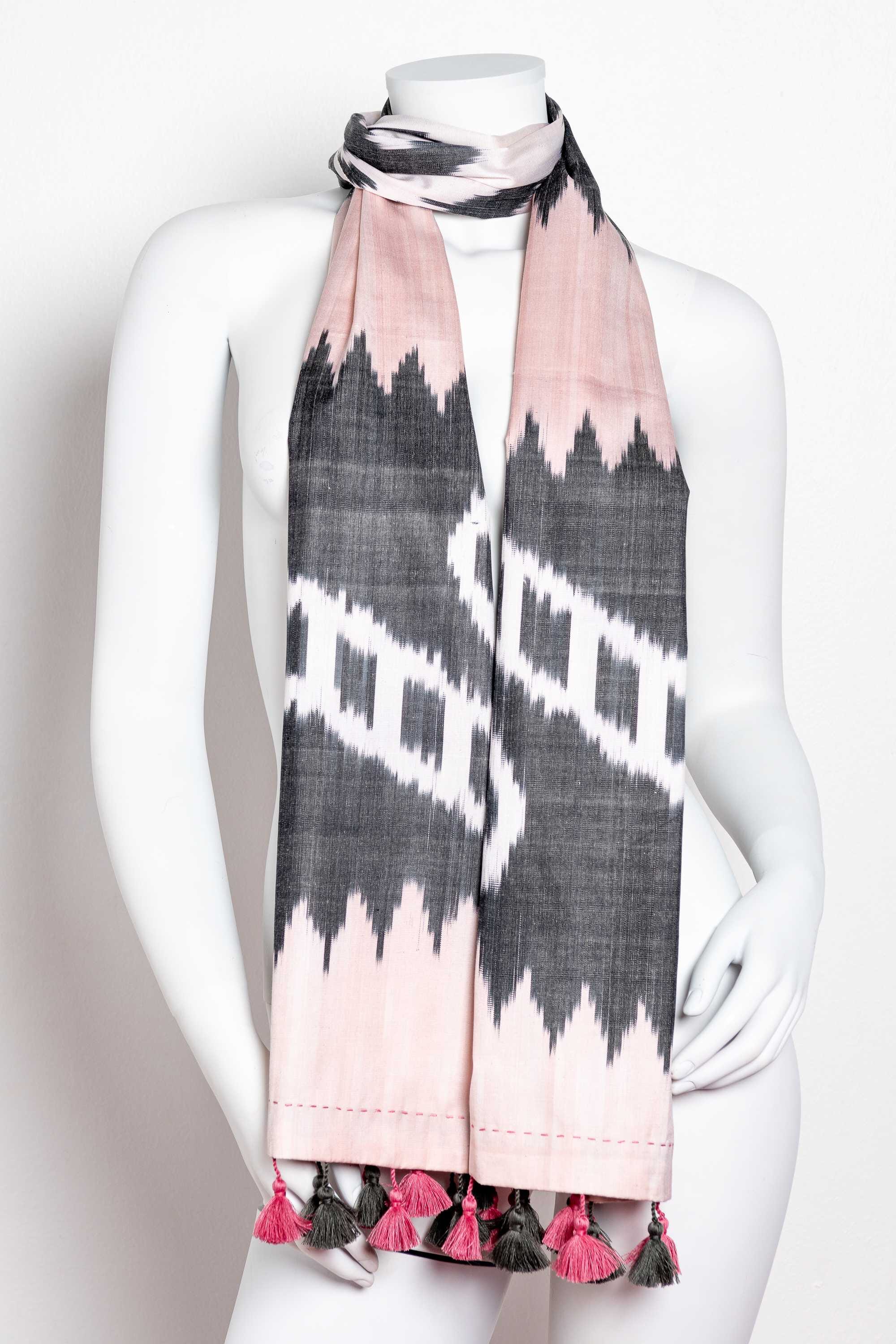 Fular de seda  en telar manual