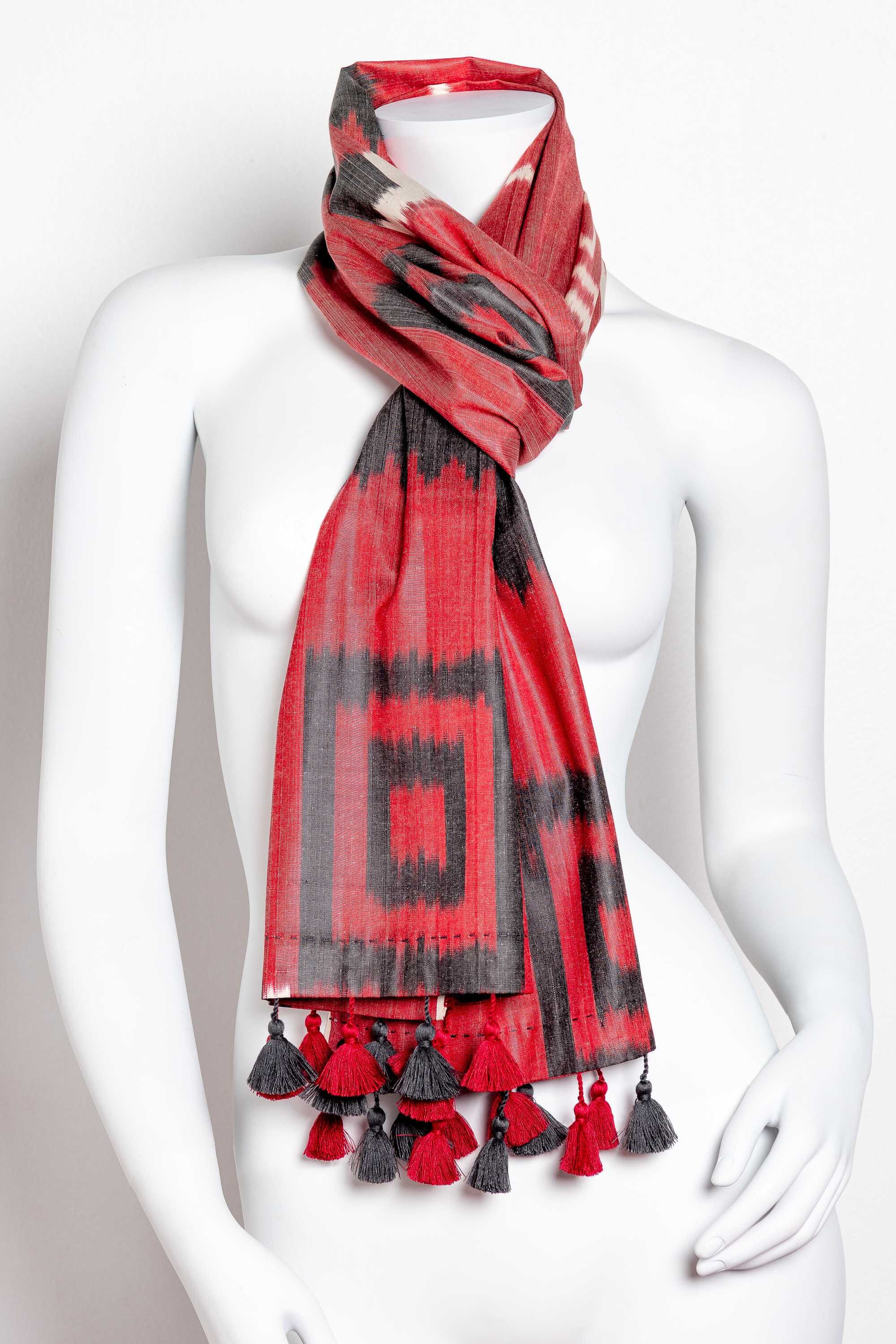 Fular de seda  en telar manual