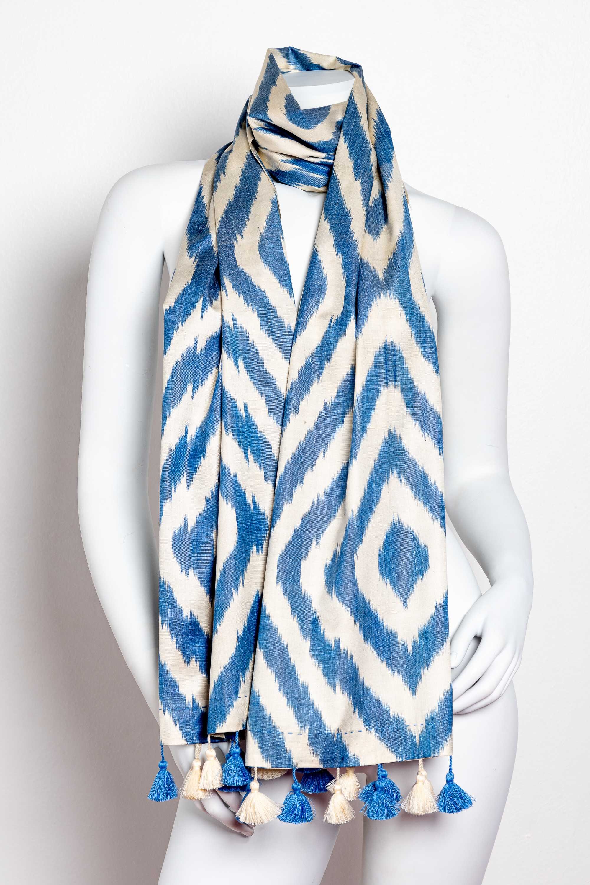 Fular de seda  en telar manual