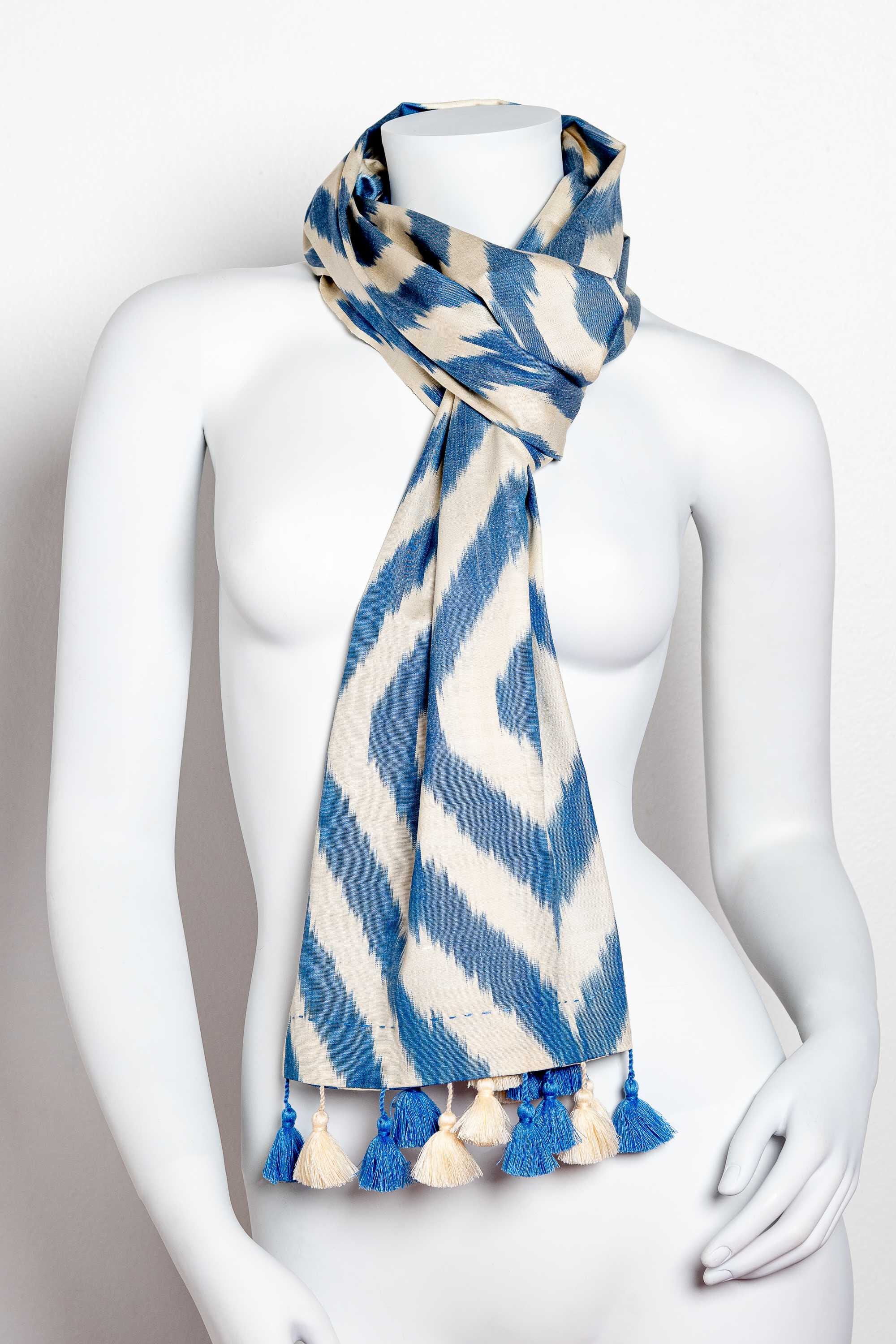 Fular de seda  en telar manual