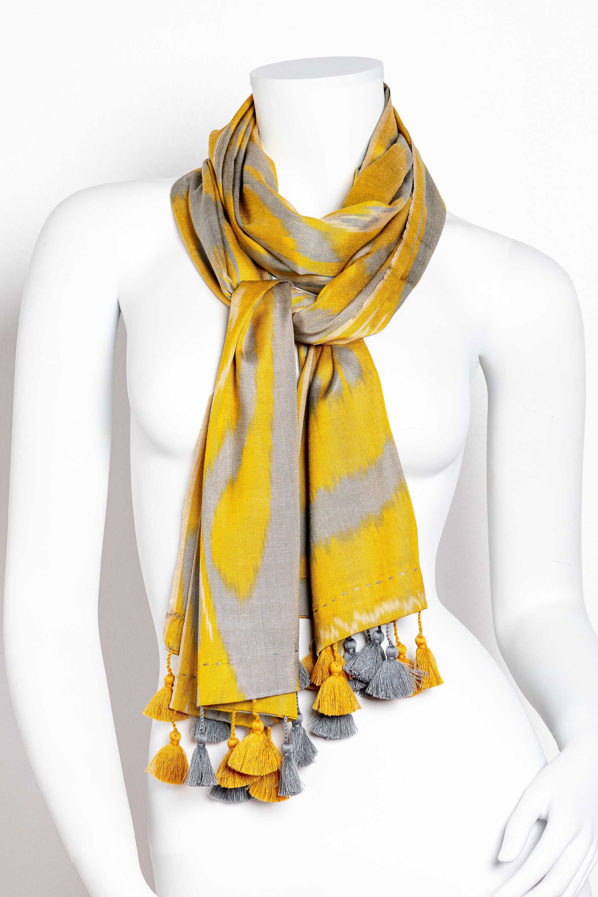 Fular de seda  en telar manual