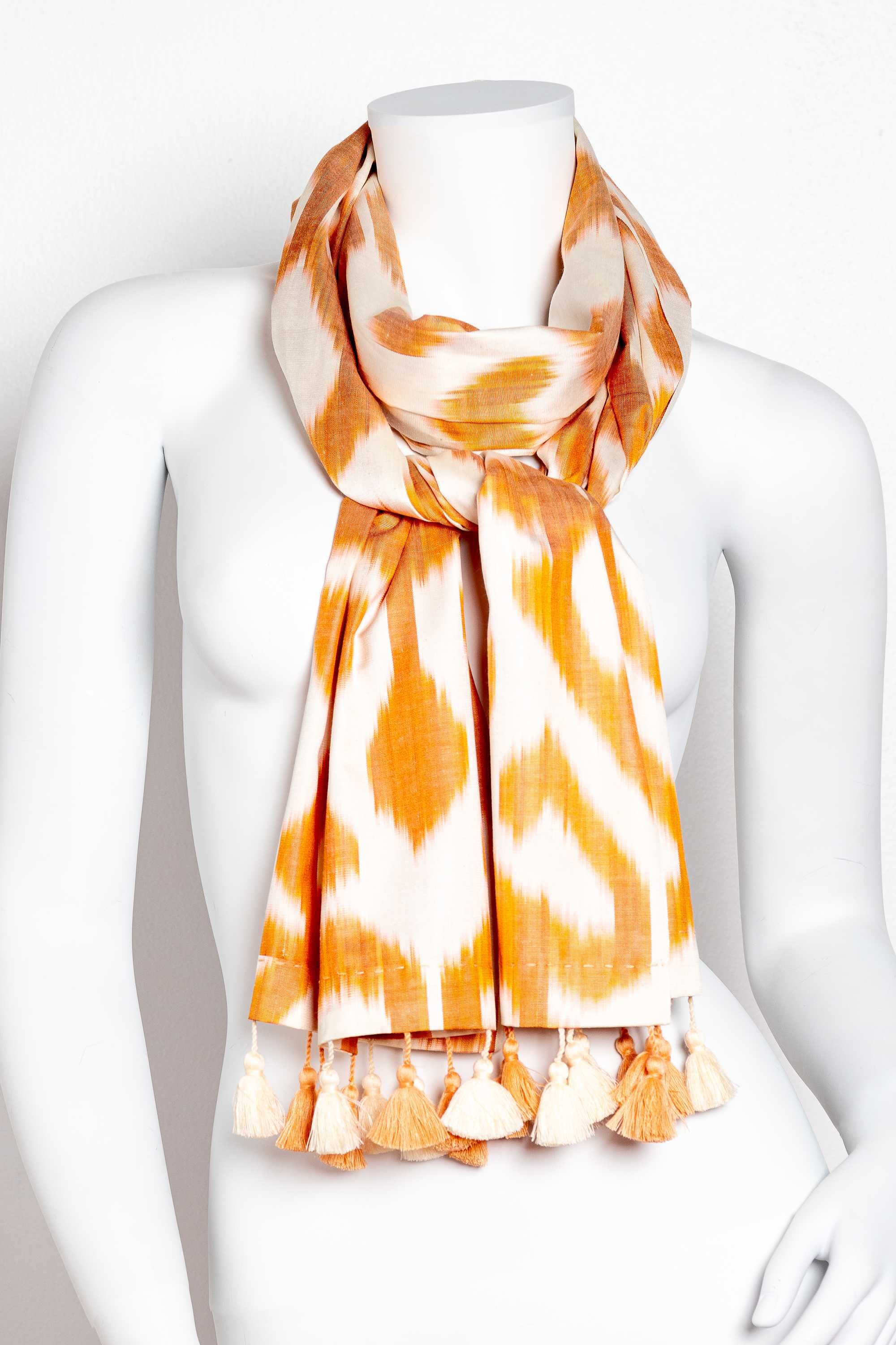 Fular de seda  en telar manual