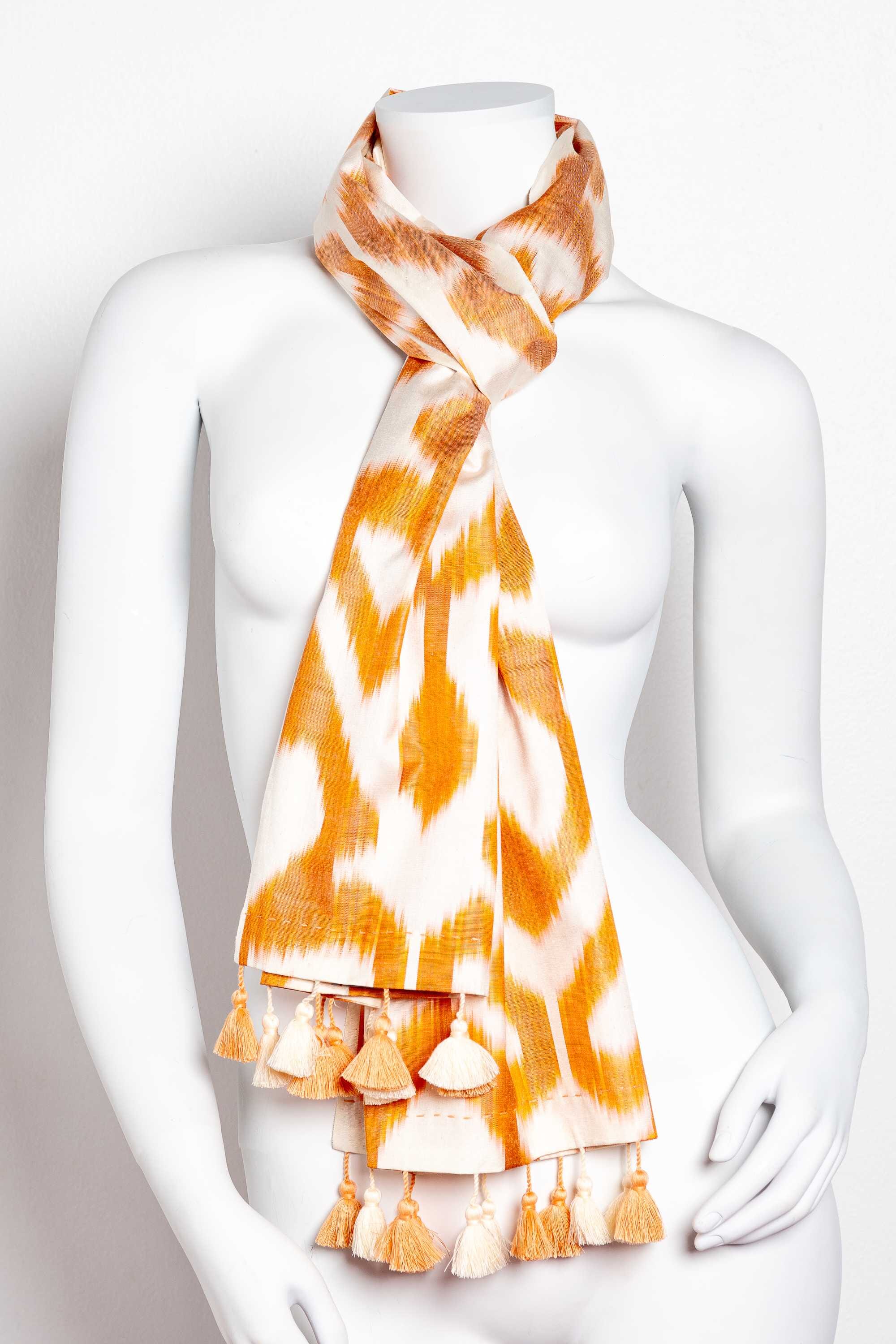 Fular de seda  en telar manual