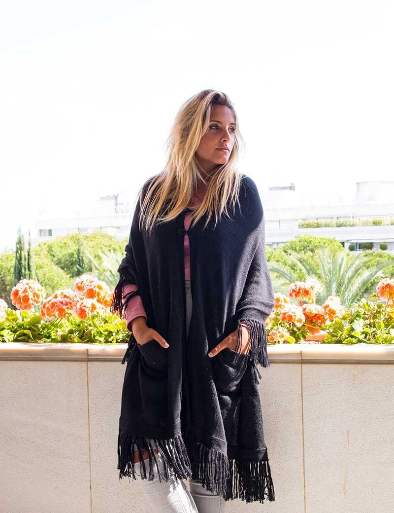 Poncho - Bufanda de alpaca