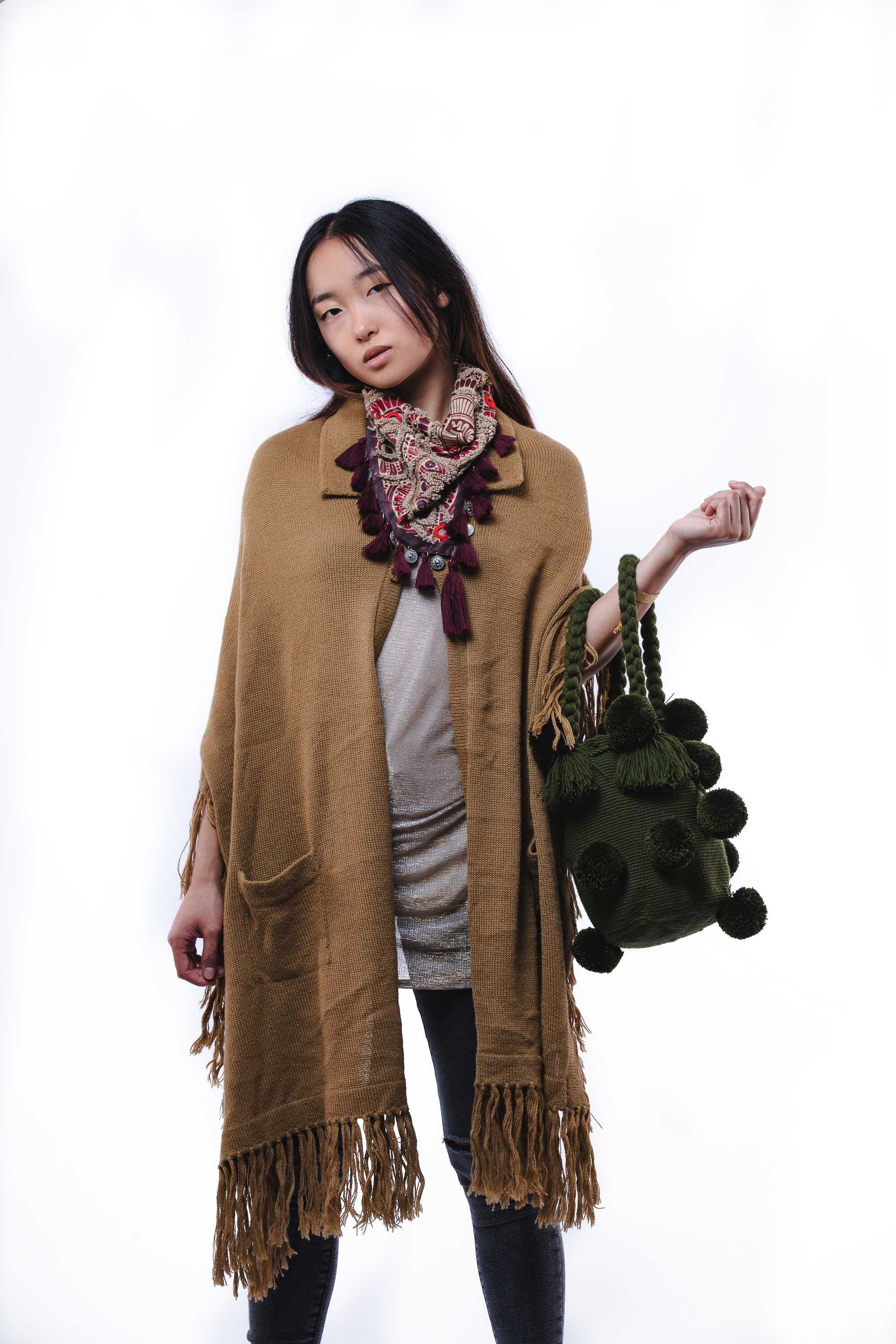 Poncho - Bufanda de alpaca