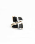 Anillo ajustable Tuareg en plata y ébano