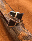 Anillo ajustable Tuareg en plata y ébano
