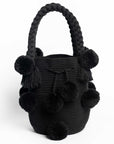 Bolso de hombro con pompones