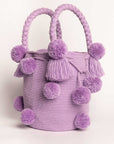 Bolso de hombro con pompones
