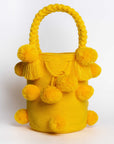 Bolso de hombro con pompones