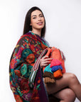 Bolso bandolera Wayuu con seis borlas