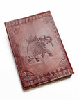 Cuaderno cuero hojas algodón reciclado