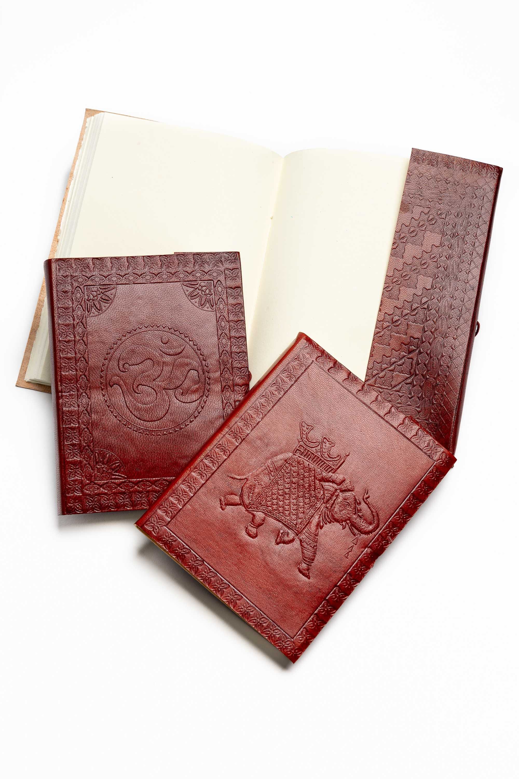 Cuaderno cuero hojas algodón reciclado