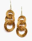 Pendientes en Capim Dorado (Oro vegetal)