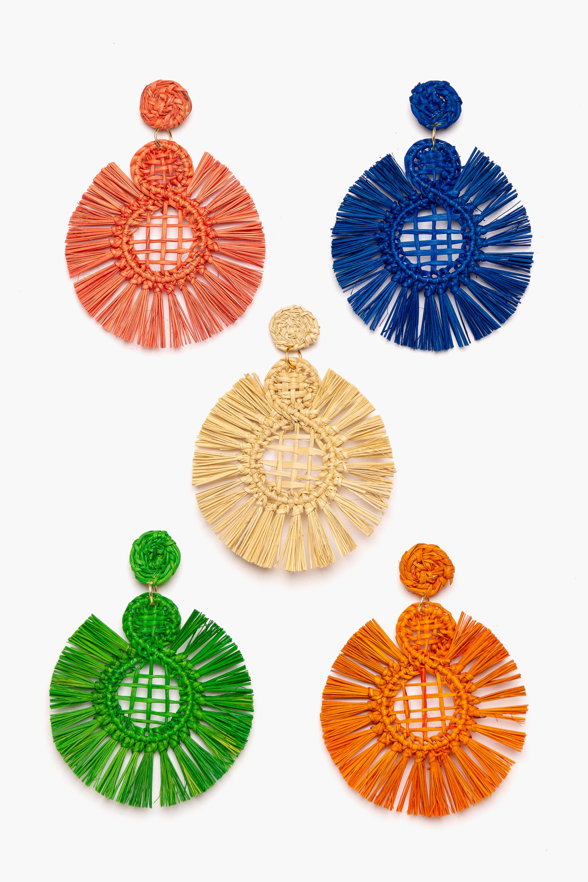 Pendientes en palma vegetal