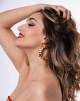 Pendientes baño oro 24 k