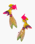 Pendientes en fruto de totumo