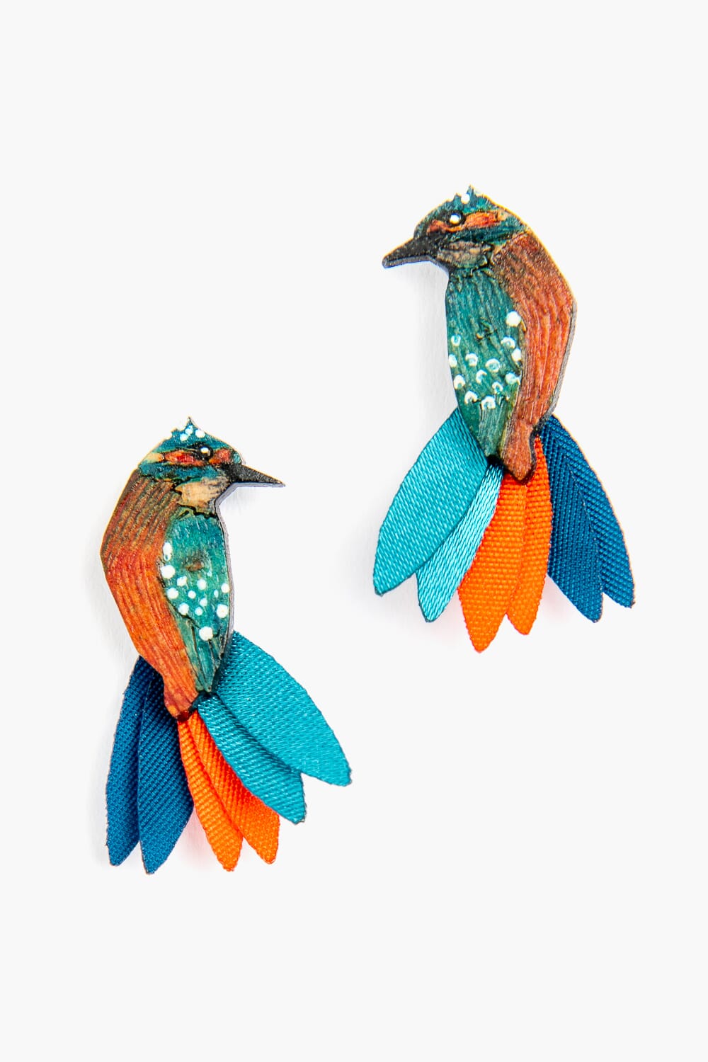 Pendientes en fruto de totumo