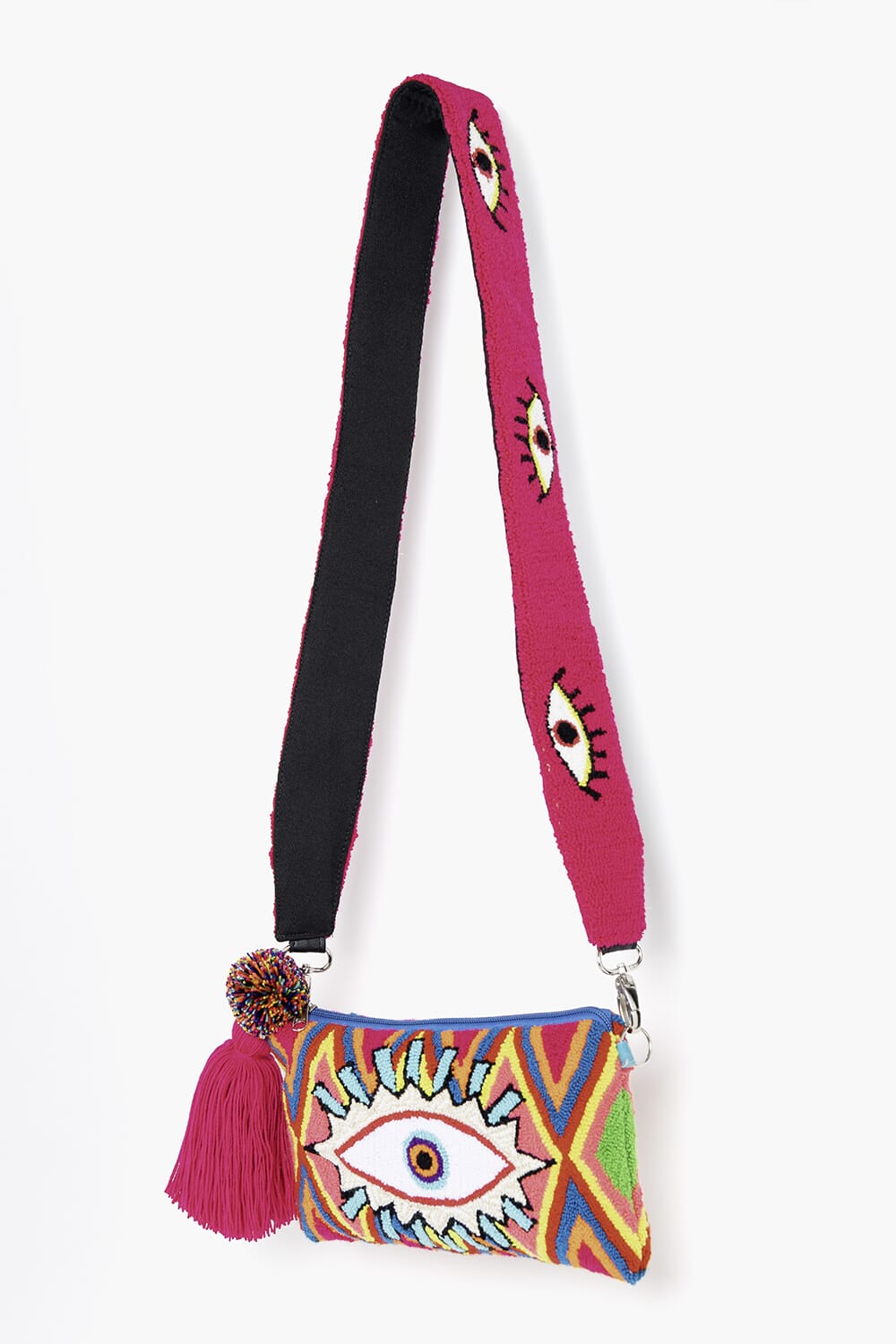 Bolso clutch con asa bandolera