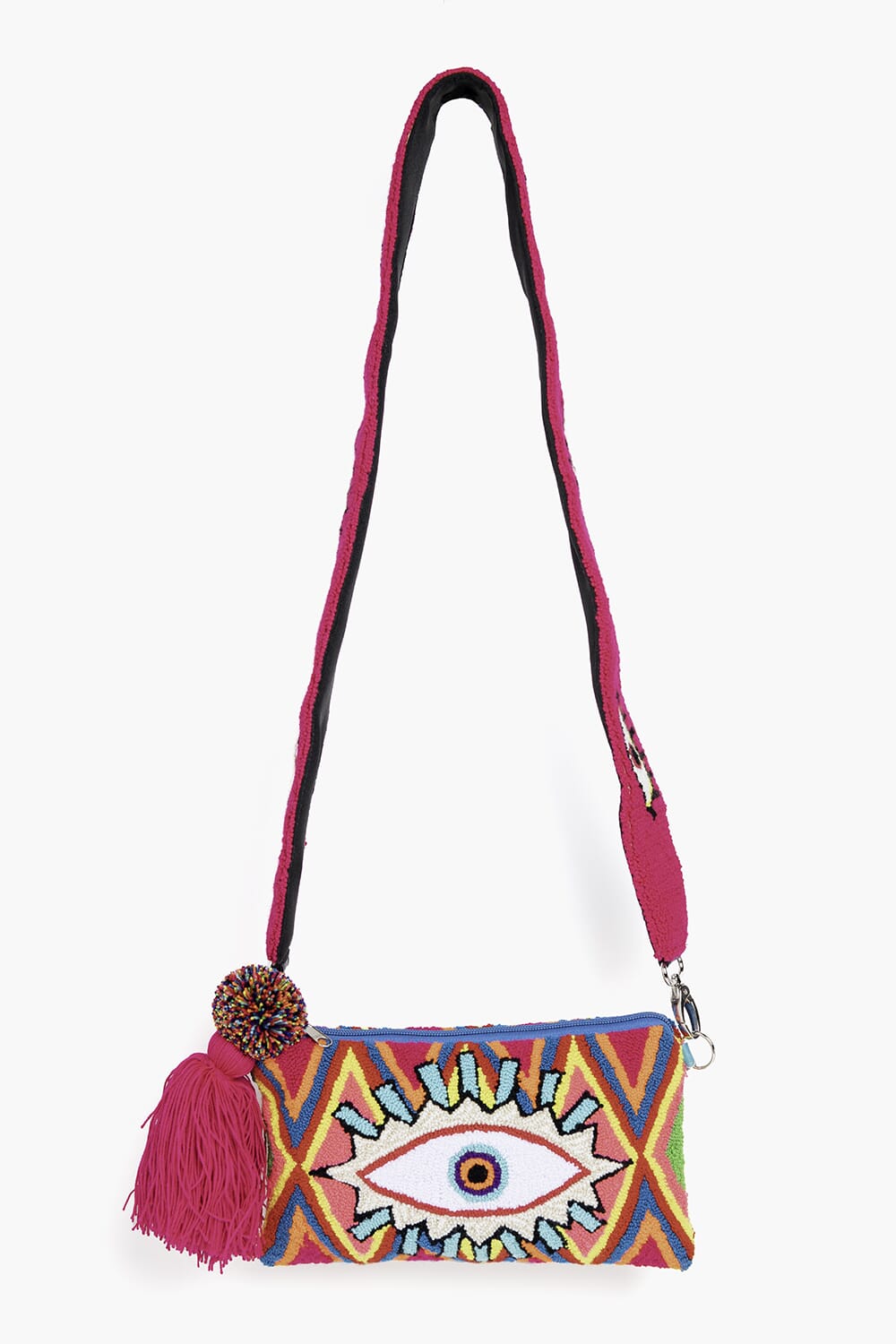 Bolso clutch con asa bandolera
