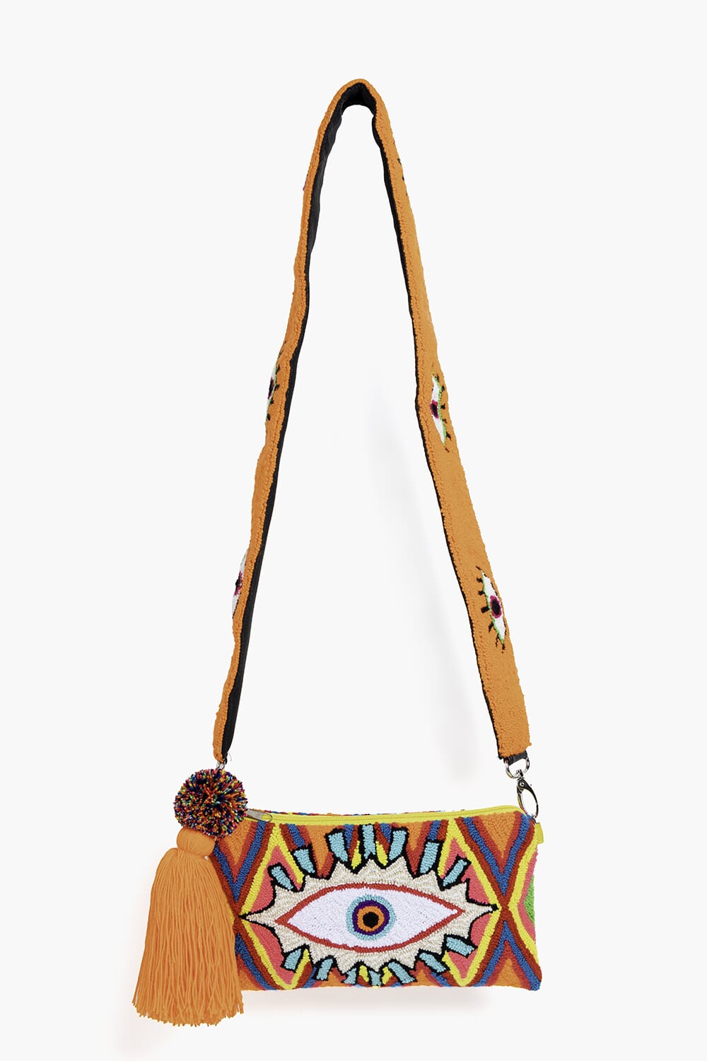 Bolso clutch con asa bandolera