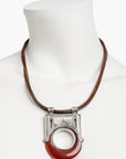 Collar Tuareg de plata de ley 925 y ágata