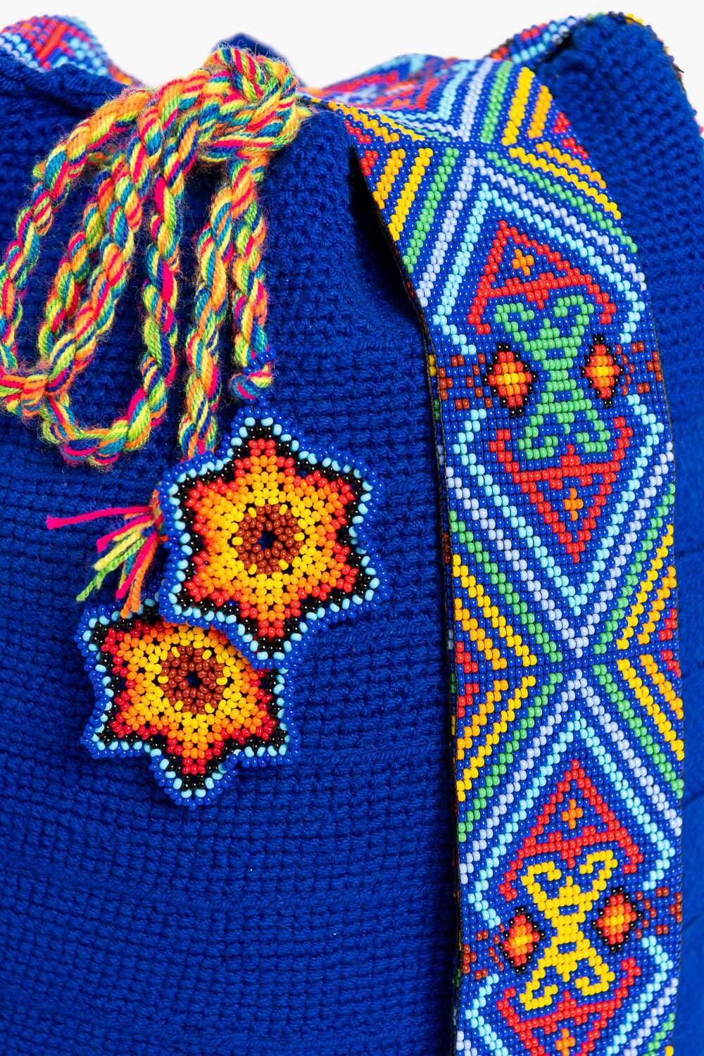 Bolso bandolera Wayuu con abalorios