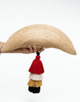 Bolso de mano "Abanico" cuatro borlas en algodón