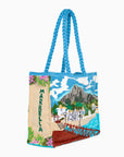 Bolso hecho a mano con paisaje de Marbella