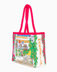 Bolso hecho a mano con paisaje de Marbella