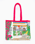 Bolso hecho a mano con paisaje de Marbella