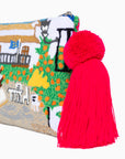 Clutch hecho a mano con paisaje de Marbella