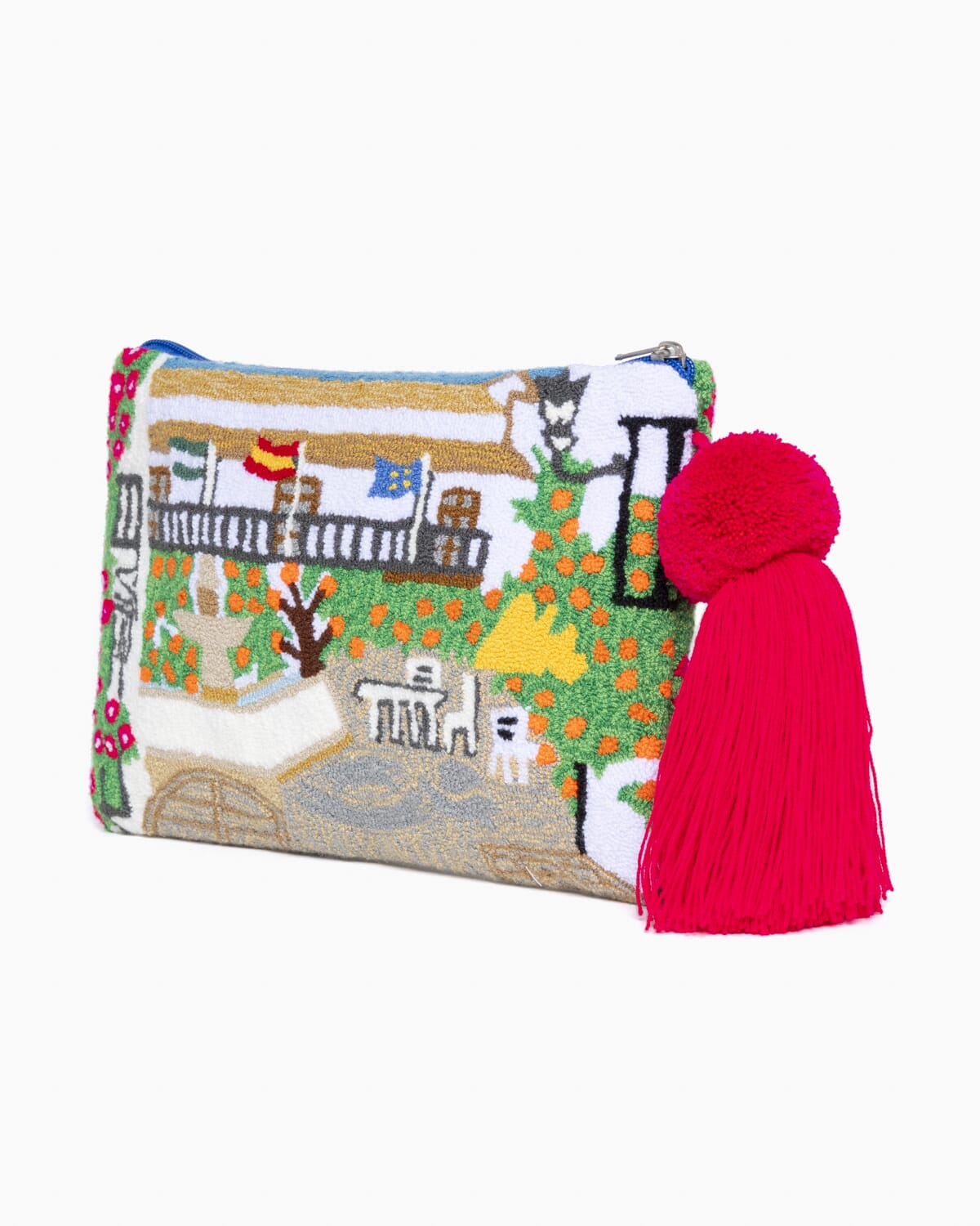 Clutch hecho a mano con paisaje de Marbella