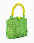 Bolso de mano en fibra natural