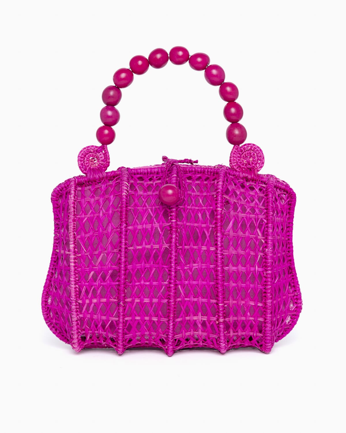 Bolso de mano en fibra natural