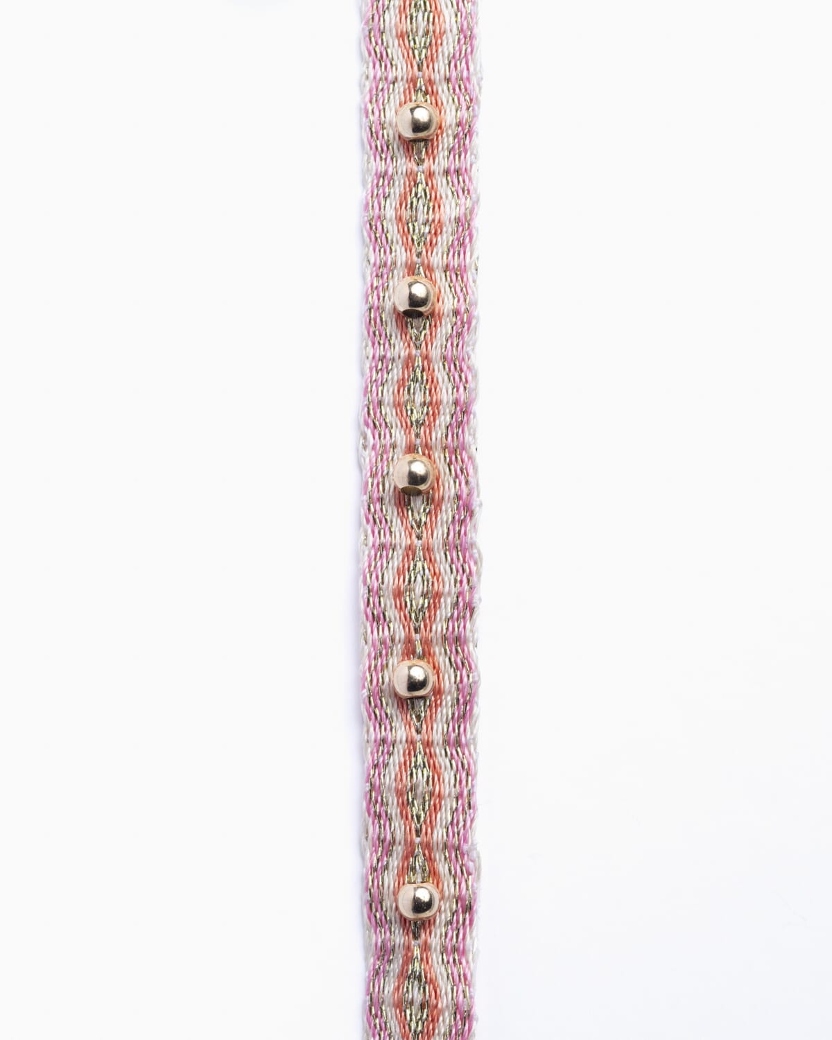 Choker tejido a mano en telar de tarjetas