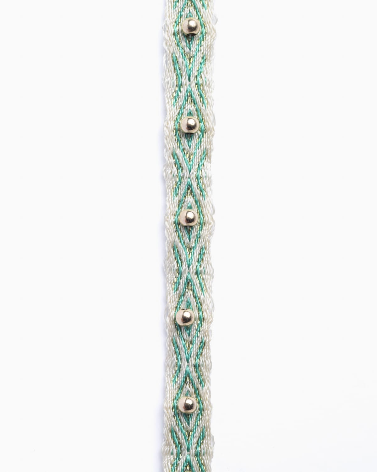 Choker tejido a mano en telar de tarjetas