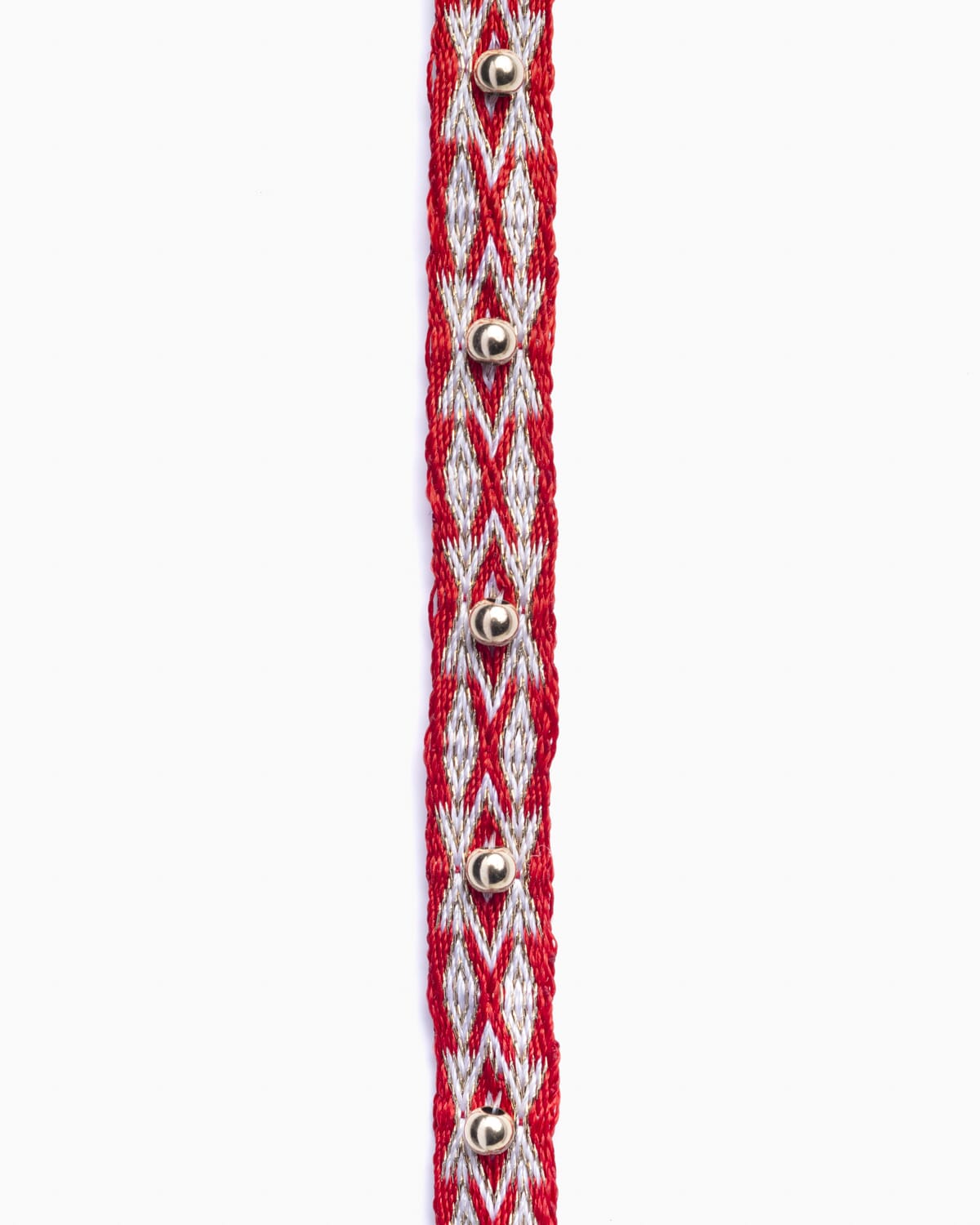 Choker tejido a mano en telar de tarjetas