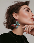 BEADED BUTTERFLY EARRINGS