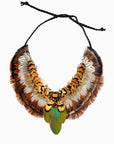 Collar de plumas naturales