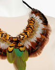 Collar de plumas naturales