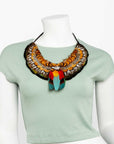 Collar de plumas naturales